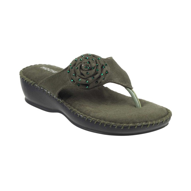 Mochi Women Green Casual Slippers (SKU: 44-2-21-36)
