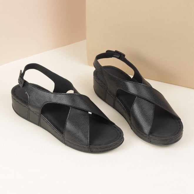 Mochi Women Black Casual Sandals (SKU: 44-207-11-36)