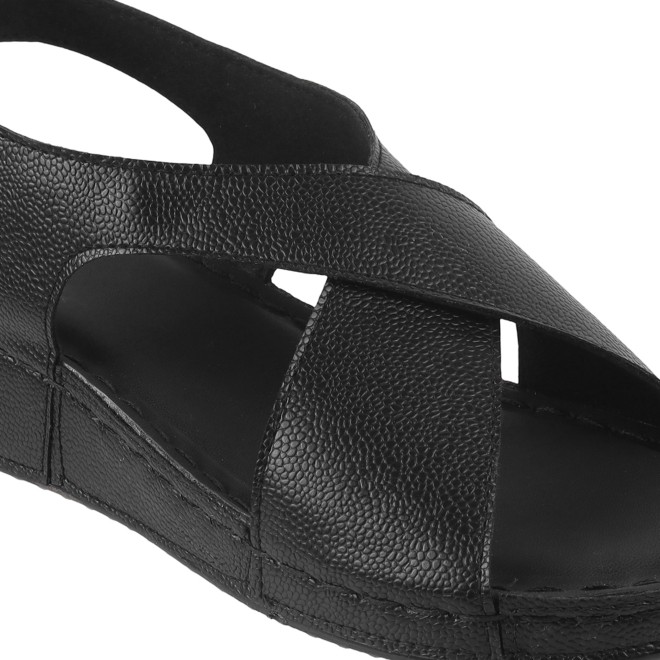 Mochi Women Black Casual Sandals (SKU: 44-207-11-36)