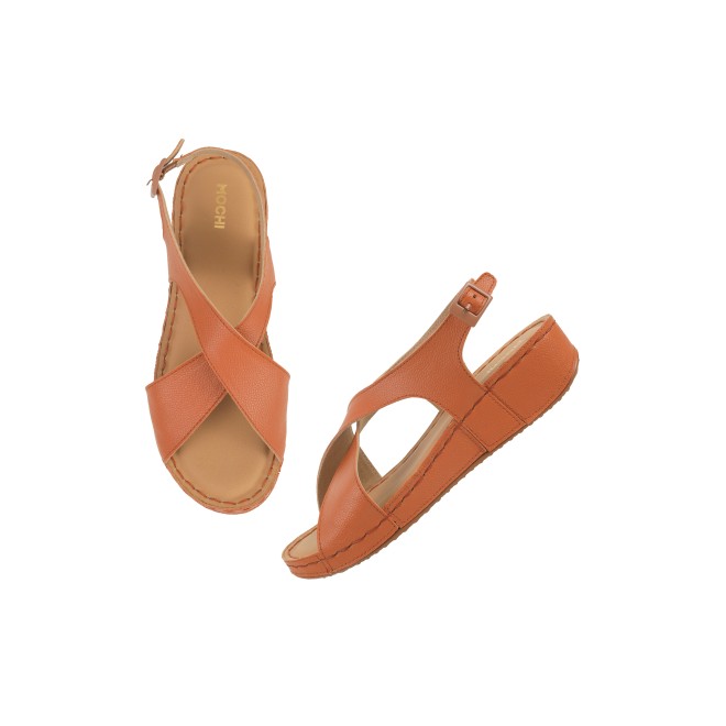 Mochi Women Tan Casual Sandals (SKU: 44-207-23-36)