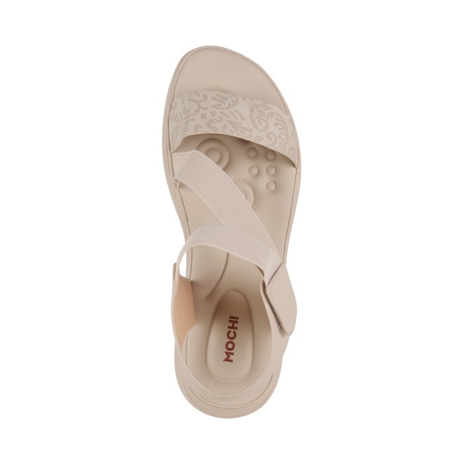 Mochi Women Beige Casual Sandals (SKU: 44-217-20-37)