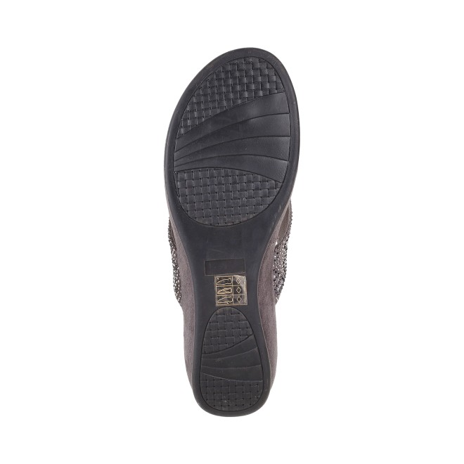 Mochi Women Gun-Metal Casual Sandals (SKU: 44-22-29-36)