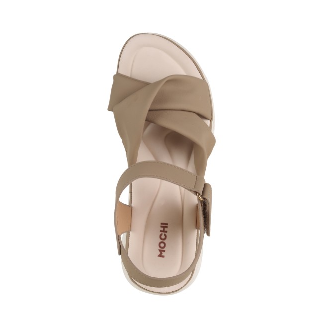 Mochi Women Beige Casual Sandals (SKU: 44-221-20-37)