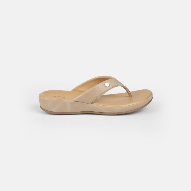 Mochi Women Beige Casual Slippers (SKU: 44-228-20-42)