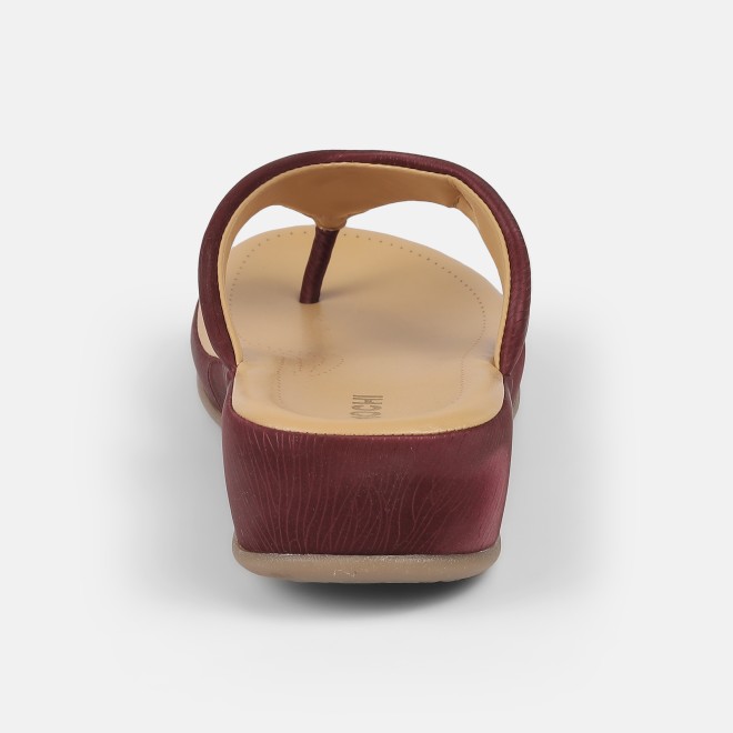 Mochi Women Maroon Casual Slippers (SKU: 44-228-44-42)
