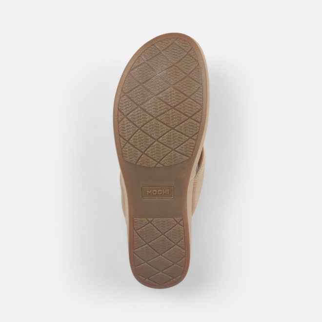Mochi Women Beige Casual Slippers (SKU: 44-228-20-42)