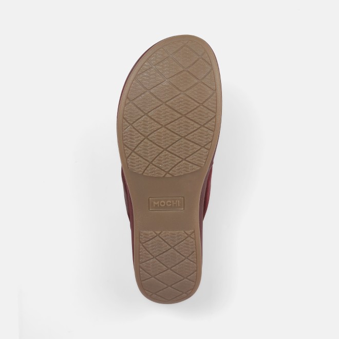 Mochi Women Maroon Casual Slippers (SKU: 44-228-44-42)