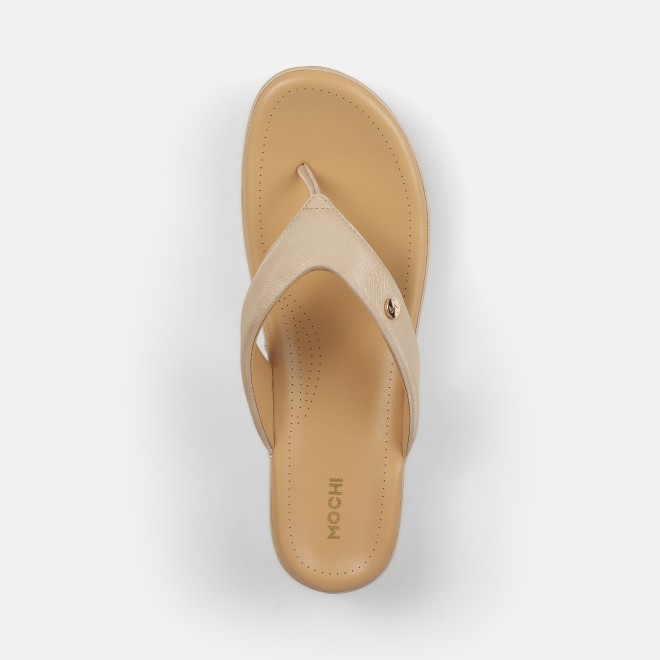 Mochi Women Beige Casual Slippers (SKU: 44-228-20-42)