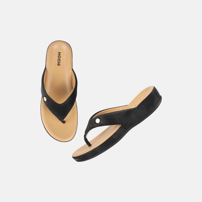 Mochi Women Black Casual Slippers (SKU: 44-228-11-42)
