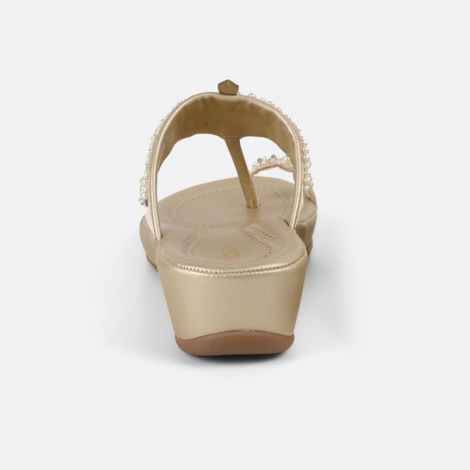 Mochi Women Gold Ethnic Kolhapuris (SKU: 44-244-15-36)