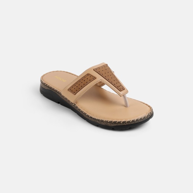 Mochi Women Beige Casual Slippers (SKU: 44-255-20-36)