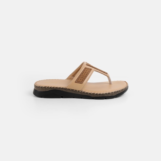 Mochi Women Beige Casual Slippers (SKU: 44-255-20-36)