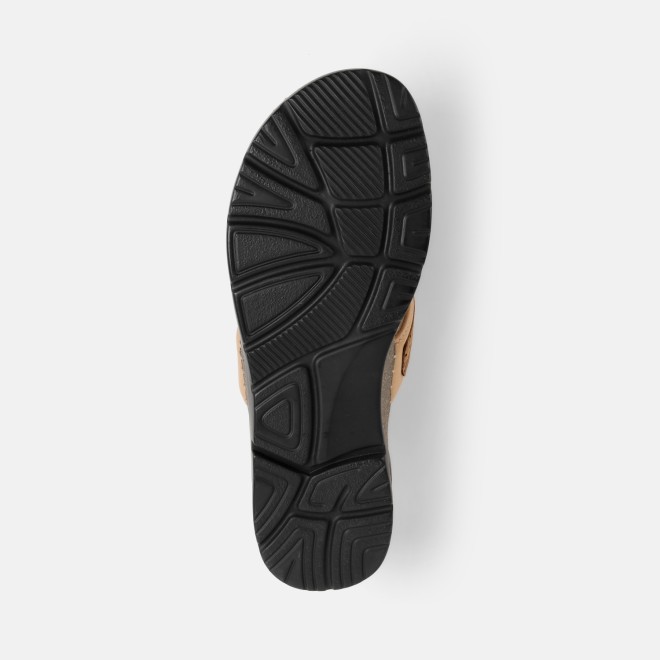 Mochi Women Beige Casual Slippers (SKU: 44-255-20-36)