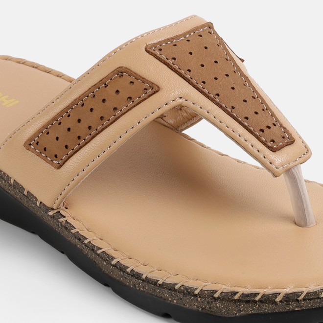 Mochi Women Beige Casual Slippers (SKU: 44-255-20-36)