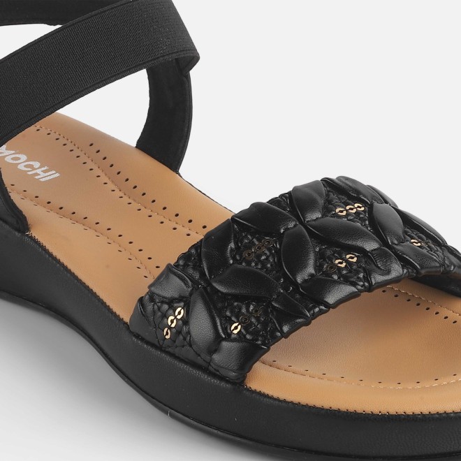 Mochi Women Black Casual Sandals (SKU: 44-257-11-36)