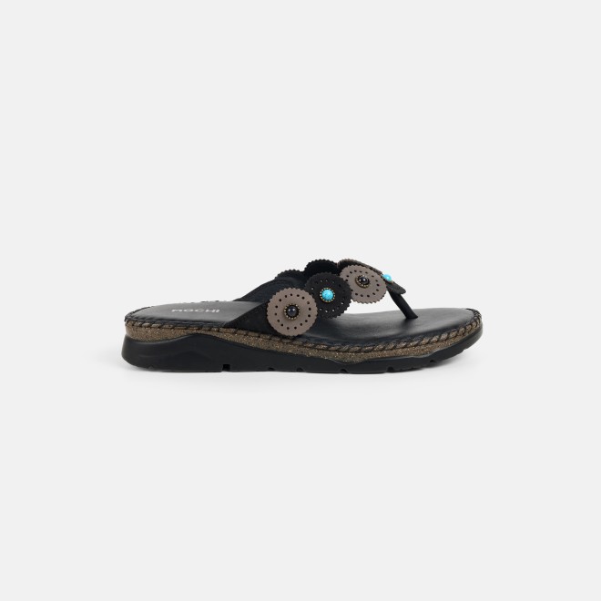 Mochi Women Black Casual Slippers (SKU: 44-277-11-36)