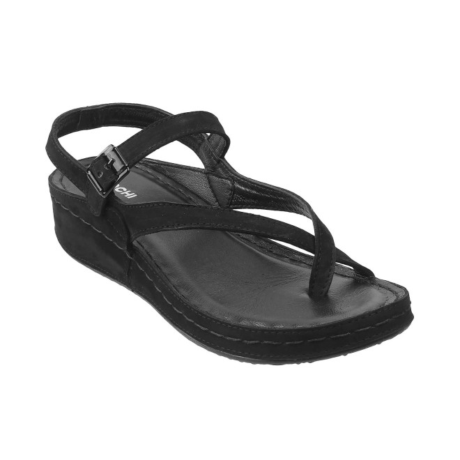 Mochi Women Black Casual Sandals (SKU: 44-3014-11-36)