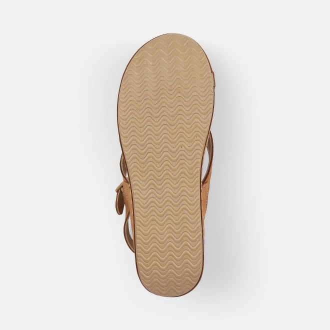 Mochi Women Beige Casual Sandals (SKU: 44-3014-20-36)