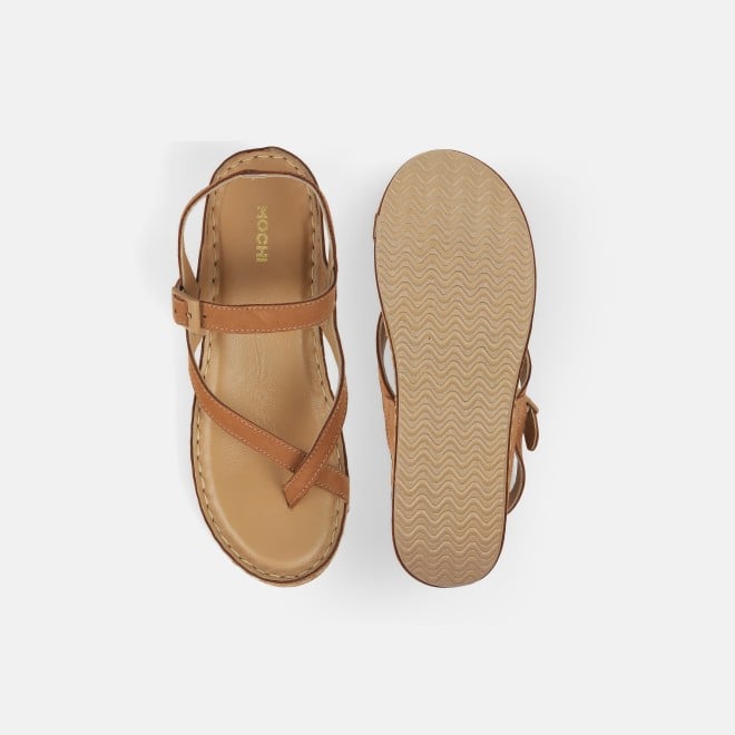 Mochi Women Beige Casual Sandals (SKU: 44-3014-20-36)