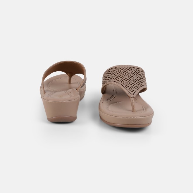 Mochi Women Beige Casual Slippers (SKU: 44-303-20-36)