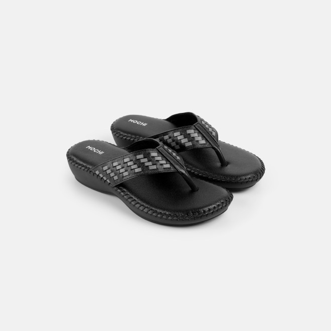Mochi Women Black Casual Slippers (SKU: 44-318-11-37)