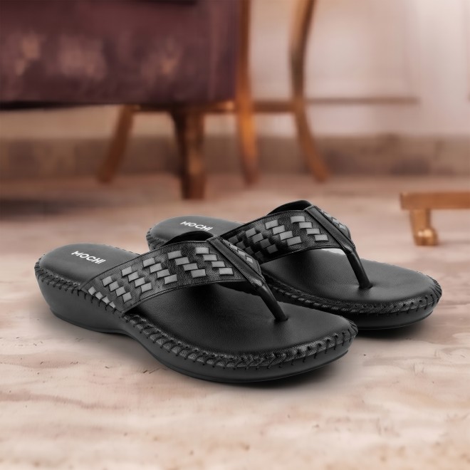 Mochi Women Black Casual Slippers (SKU: 44-318-11-37)