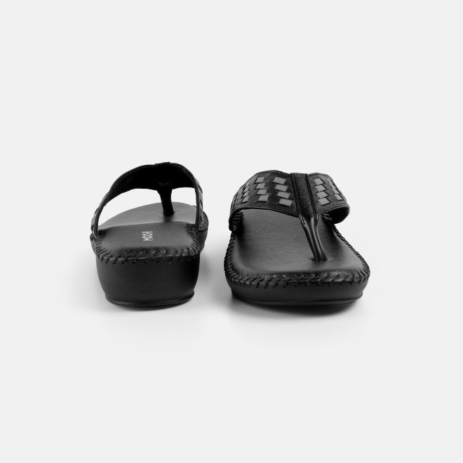 Mochi Women Black Casual Slippers (SKU: 44-318-11-37)