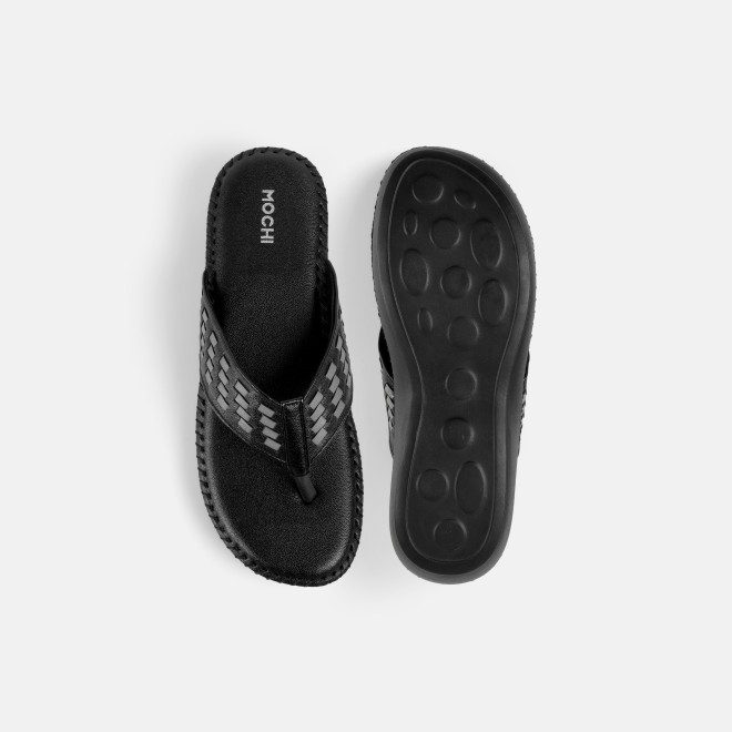 Mochi Women Black Casual Slippers (SKU: 44-318-11-37)