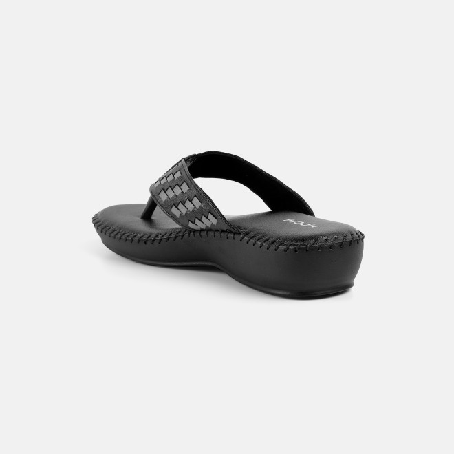 Mochi Women Black Casual Slippers (SKU: 44-318-11-37)