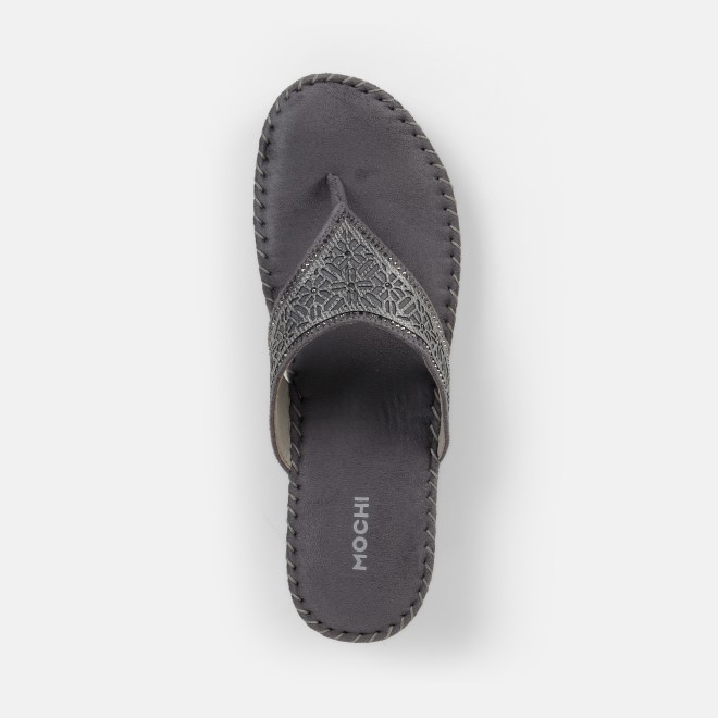 Mochi Women Grey Casual Slip Ons (SKU: 44-327-14-36)