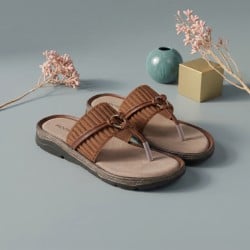 Mochi Women Beige Casual Slippers