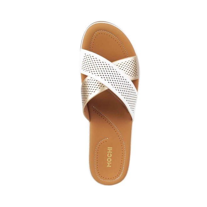 Mochi Women White Casual Slippers (SKU: 44-3882-16-36)
