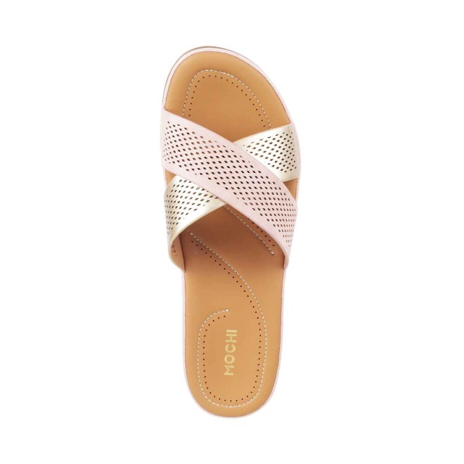 Mochi Women Peach Casual Slippers (SKU: 44-3882-80-36)