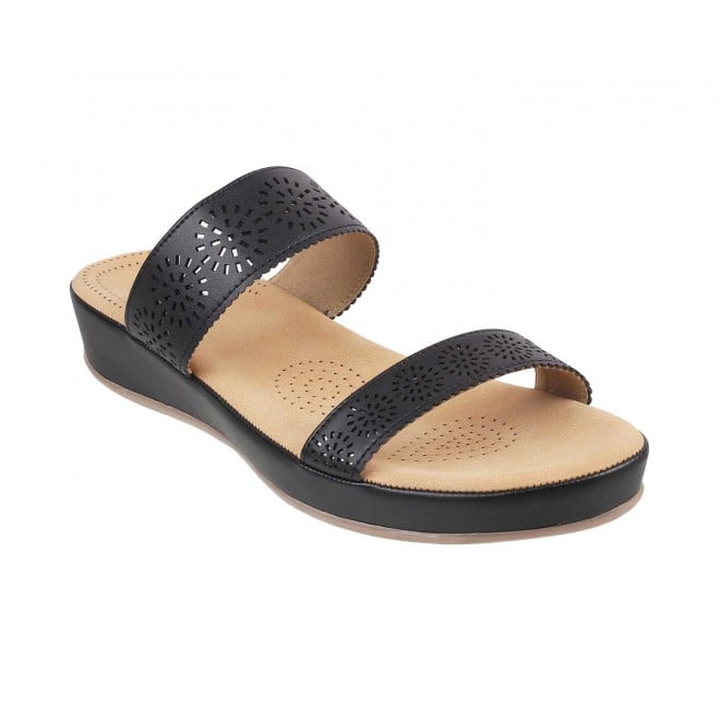 Mochi Women Black Casual Slippers (SKU: 44-4012-11-37)
