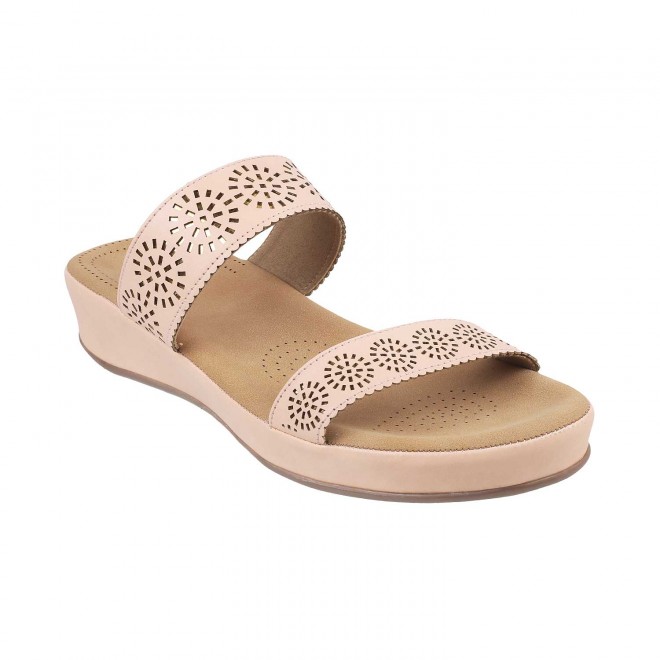 Mochi Women Beige Casual Slippers (SKU: 44-4012-20-36)