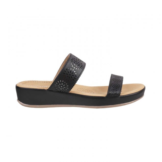Mochi Women Black Casual Slippers (SKU: 44-4012-11-37)