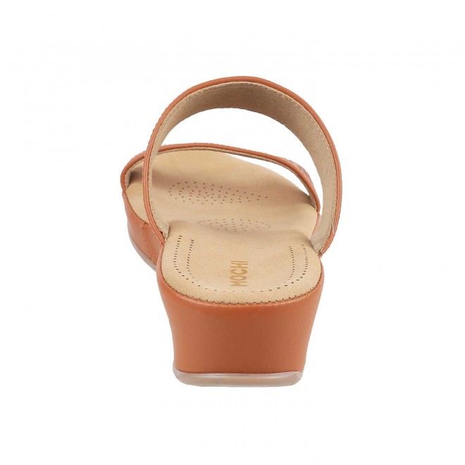 Mochi Women Tan Casual Slippers (SKU: 44-4012-23-36)