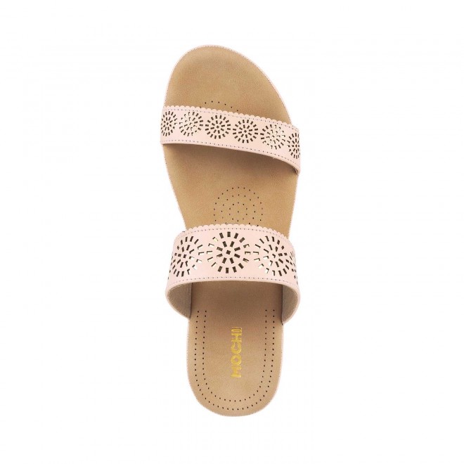 Mochi Women Beige Casual Slippers (SKU: 44-4012-20-36)