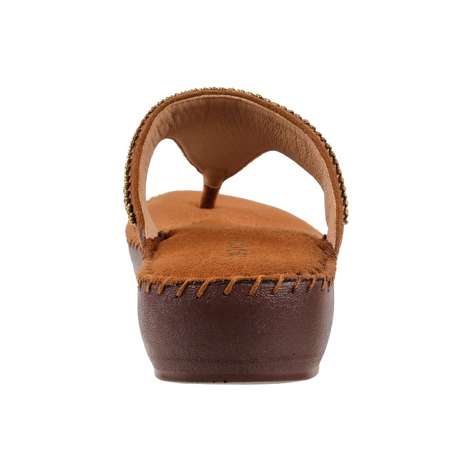 Mochi Women Tan Casual Slippers (SKU: 44-419-23-36)