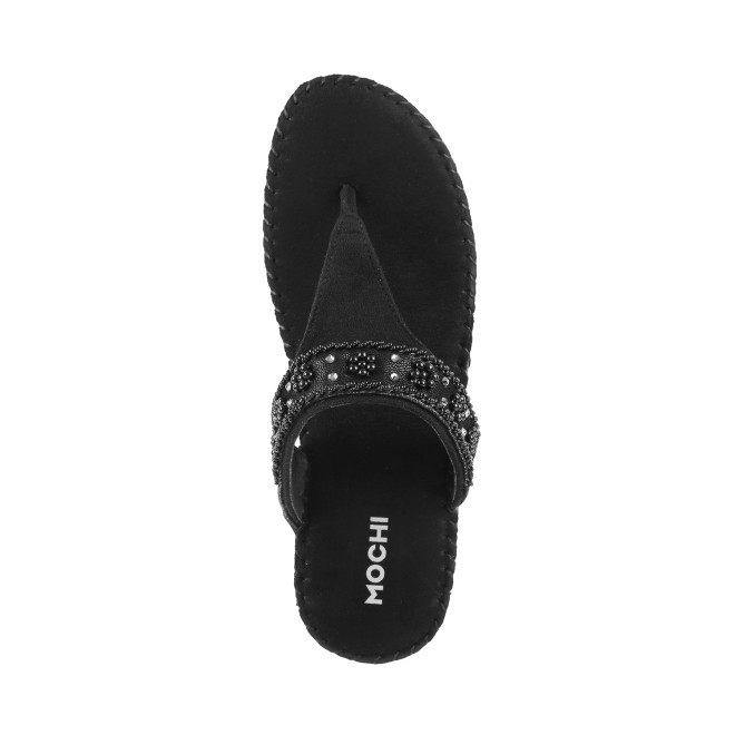 Mochi Women Black Casual Slippers (SKU: 44-419-11-36)