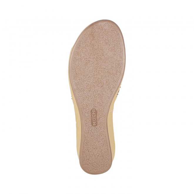 Mochi Women Beige Casual Sandals (SKU: 44-58-20-36)