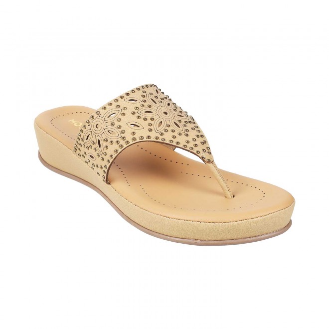 Mochi Women Beige Casual Sandals (SKU: 44-59-20-36)