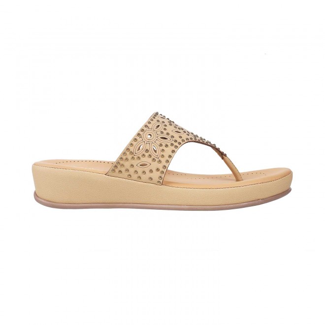 Mochi Women Beige Casual Sandals (SKU: 44-59-20-36)