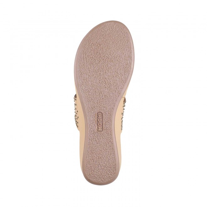 Mochi Women Beige Casual Sandals (SKU: 44-59-20-36)