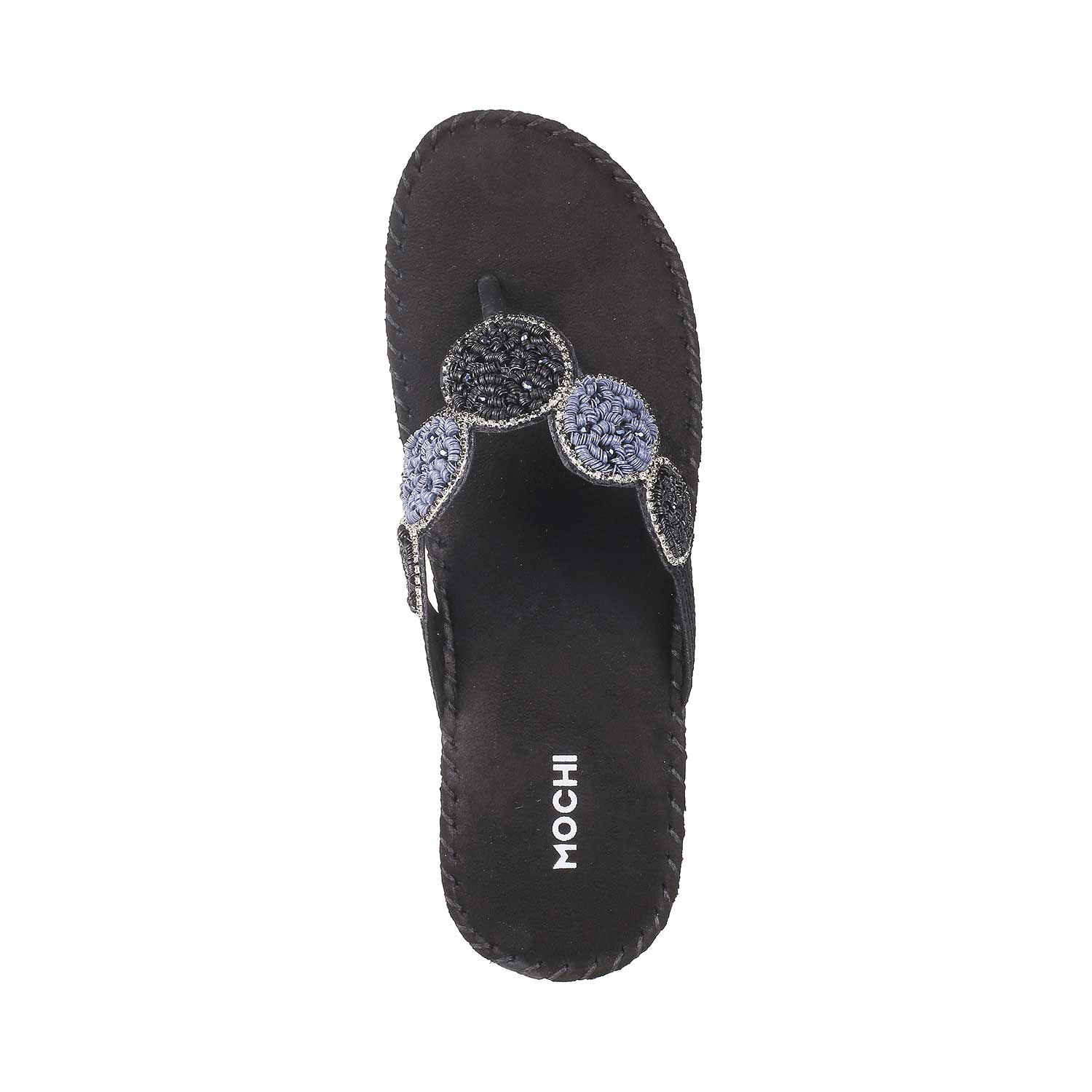 Mochi Women Black Ethnic Sandals (SKU: 44-60-11-36)