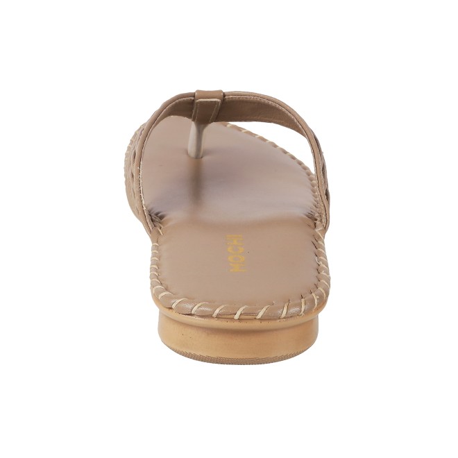 Mochi Women Beige Casual Slippers (SKU: 44-73-20-36)