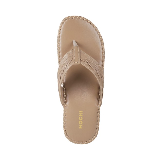 Mochi Women Beige Casual Slippers (SKU: 44-73-20-36)