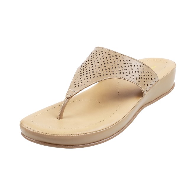 Mochi Women Beige Casual Slippers (SKU: 44-800020-20-36)