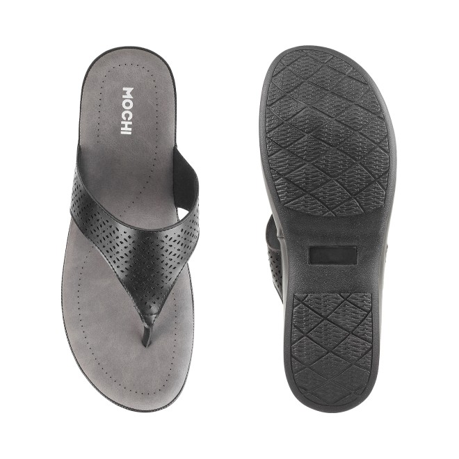 Mochi Women Black Casual Slippers (SKU: 44-800020-11-36)