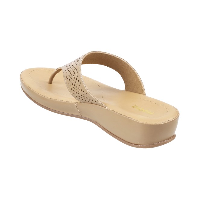 Mochi Women Beige Casual Slippers (SKU: 44-800020-20-36)